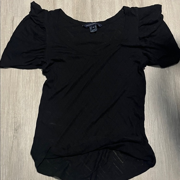 French Connection Black Short Sleeve Top - Picture 1 of 2